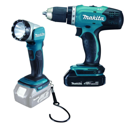 Makita DDF453SYEL Aku vrtací šroubovák se svítilnou Li-ion LXT 18V/1,5Ah DDF453SYEL