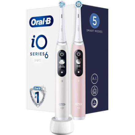 Oral-B iO Series 6 Duo Pack White/Pink Sand 1100007769