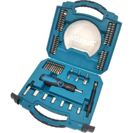 Makita D-42020 sada bitů a 1/4" hlavic se šroubovákem, 65dílná D-42020