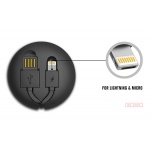 REMAX USB datový Kabel - Cutebaby RC-099t - 2v1 Micro - Usb a Lightning, bílá