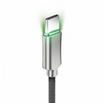 Kabel USB pro iPhone Lightning 8kolíkový FORCELL SMART 2,4A C801 1 metr šedá-černá