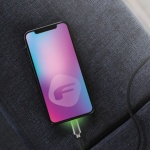 Kabel USB pro iPhone Lightning 8kolíkový FORCELL SMART 2,4A C801 1 metr šedá-černá