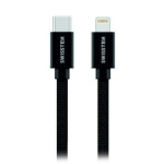 SWISSTEN DATA CABLE USB-C / LIGHTNING MFi TEXTILE 1,2M black 71526201