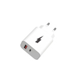 Síťová nabíječka 2xUSB 20W (USB-C PD20W/PPS+USB-A QC18W) (Bílá) , 11251