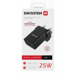 Adaptér cestovní pro iPhone/Samsung SWISSTEN 22045300 pro použití z ČR ve Velké Británii, black