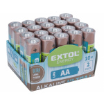 baterie alkalické, 20ks, 1,5V AA (LR6) 42013