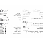 sada nářadí 57ks, 1/4", CrV 6599