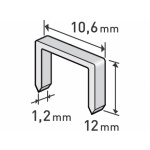 spony, balení 1000ks, 12mm, 10,6x0,52x1,2mm 8852204