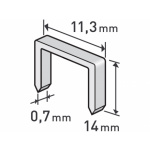 spony, balení 1000ks, 14mm, 11,3x0,52x0,70mm 8852505