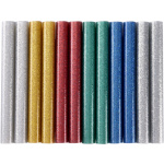 tyčinky tavné, mix barev se třpytem (glitter), pr.11x100mm, 12ks 9911