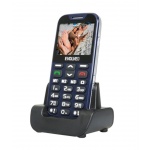 EVOLVEO EasyPhone XD, mobilní telefon pro seniory s nabíjecím stojánkem (modrá barva), EP-600-XDL