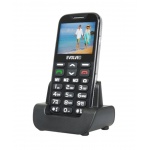 EVOLVEO EasyPhone XD, mobilní telefon pro seniory s nabíjecím stojánkem (černá barva), EP-600-XDB