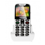 EVOLVEO EasyPhone XD, mobilní telefon pro seniory s nabíjecím stojánkem (bílá barva), EP-600-XDW