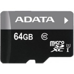 Adata/micro SD/64GB/50MBps/UHS-I U1 / Class 10/+ Adaptér, AUSDX64GUICL10-RA1