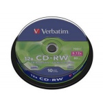 VERBATIM CD-RW 80min. 8-12x, 10 cake, 43480