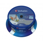 VERBATIM BD-R SL(25-Pack)Spindl/6x/25GB/Printable, 43811