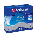 VERBATIM BD-R DL(5-Pack)Jewel/6x/50GB, 43748