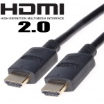 PremiumCord HDMI 2.0 High Speed+Ethernet, zlacené konk., 2m, kphdm2-2