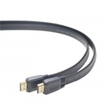 PremiumCord HDMI High Speed + Ethernet plochý kabel, zlacené konektory, 3m, kphdmep3