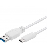 PremiumCord USB-C/male - USB 3.0 A/Male, bílý, 0,5m, ku31ca05w