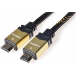 PremiumCord GOLD HDMI + Ethernet kabel, zlac., 2m, kphdmet2