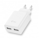i-tec USB Power Charger 2 Port 2.4A White, CHARGER2A4W