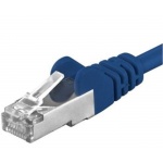 Premiumcord Patch kabel CAT6a S-FTP, RJ45-RJ45, AWG 26/7 10m, modrá, sp6asftp100B