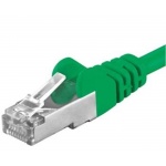 Premiumcord Patch kabel CAT6a S-FTP, RJ45-RJ45, AWG 26/7 0,5m,  zelená, sp6asftp005G