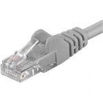 PremiumCord Patch kabel UTP RJ45-RJ45 level 5e 0.1m šedá, sputp001