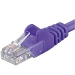 PREMIUMCORD Patch kabel UTP RJ45-RJ45 level 5e 0.25m, fialová, sputp002V
