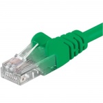 PremiumCord Patch kabel UTP RJ45-RJ45 level 5e 0.5m zelená, sputp005G