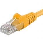 PremiumCord Patch kabel UTP RJ45-RJ45 level 5e 0.5m žlutá, sputp005Y
