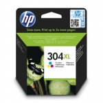 HP 304XL Tri-color Original Ink Cartridge,N9K07AE, N9K07AE - originální