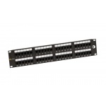 19" patch panel Solarix 48 x RJ45 CAT6 UTP 350 MHz černý 2U SX48-6-UTP-BK, 24200048