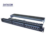 DATACOM Patch panel 24p.CAT6 1U 3x8 LSA, STP 19" černý s vyvázáním, 3121