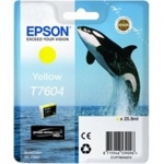 Epson T7604 Ink Cartridge Yellow, C13T76044010 - originální