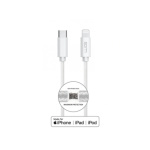 Datový kabel WG MFi/Type C-Lightning/2m/white/magnetic box/nylon braided white, 12339