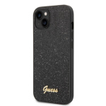 Guess PC/TPU Glitter Flakes Metal Logo Zadní Kryt pro iPhone 14 Black, GUHCP14SHGGSHK