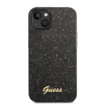 Guess PC/TPU Glitter Flakes Metal Logo Zadní Kryt pro iPhone 14 Black, GUHCP14SHGGSHK