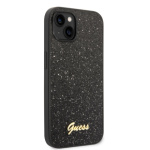 Guess PC/TPU Glitter Flakes Metal Logo Zadní Kryt pro iPhone 14 Black, GUHCP14SHGGSHK