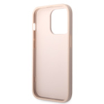 Guess PU 4G Metal Logo Zadní Kryt pro iPhone 14 Pro Max Pink, GUHCP14X4GMGPI