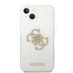 Guess TPU Big 4G Full Glitter Zadní Kryt pro iPhone 14 Plus Transparent, GUHCP14MPCUGL4GTR
