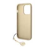 Guess 4G Charm Zadní Kryt pro iPhone 14 Pro Brown, GUHCP14LGF4GBR