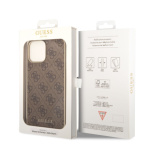 Guess 4G Charm Zadní Kryt pro iPhone 14 Pro Max Brown, GUHCP14XGF4GBR