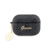 Guess 4G Script PC/PU Charm Pouzdro pro AirPods Pro 2 Black, GUAP2G4GSMK