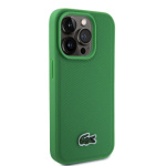 Lacoste Iconic Petit Pique Woven Logo Magsafe Zadní Kryt pro iPhone 15 Pro Max Green, LCHMP15XPVCN