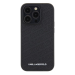 Karl Lagerfeld PU Quilted Pattern Zadní Kryt pro iPhone 15 Pro Black, KLHCP15LPQKPMK