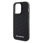 Karl Lagerfeld PU Quilted Pattern Zadní Kryt pro iPhone 15 Pro Black, KLHCP15LPQKPMK