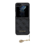 Guess 4G Charm Zadní Kryt pro Samsung Galaxy Z Flip 5 Grey, GUHCZF5GF4GGR