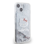 Hello Kitty Liquid Glitter Electroplating Head Logo Zadní Kryt pro iPhone 13 Transparent, HKHCP13MLIKHET